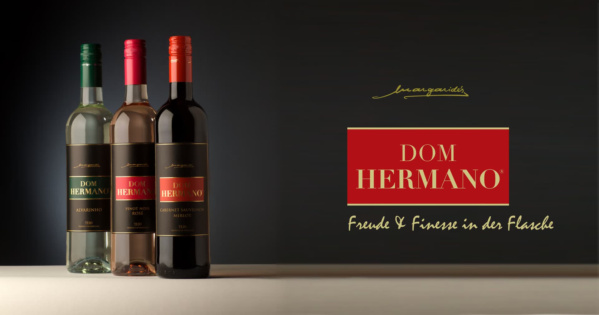 Dom Hermano Alvarinho, Pinot Noir Rosé and Cabernet Sauvignon Merlot trio