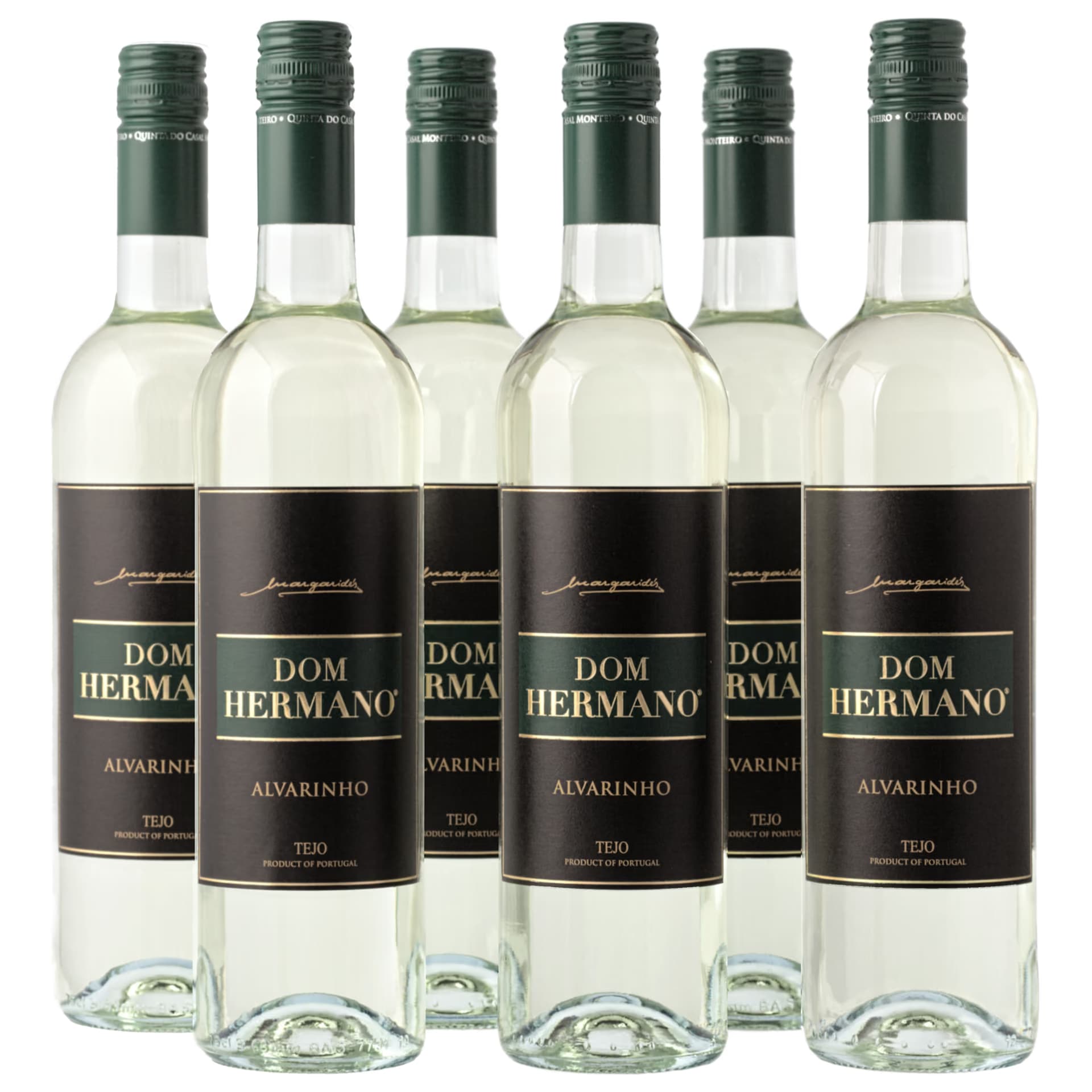 Garrafas de Dom Hermano Alvarinho, vinho branco do Tejo