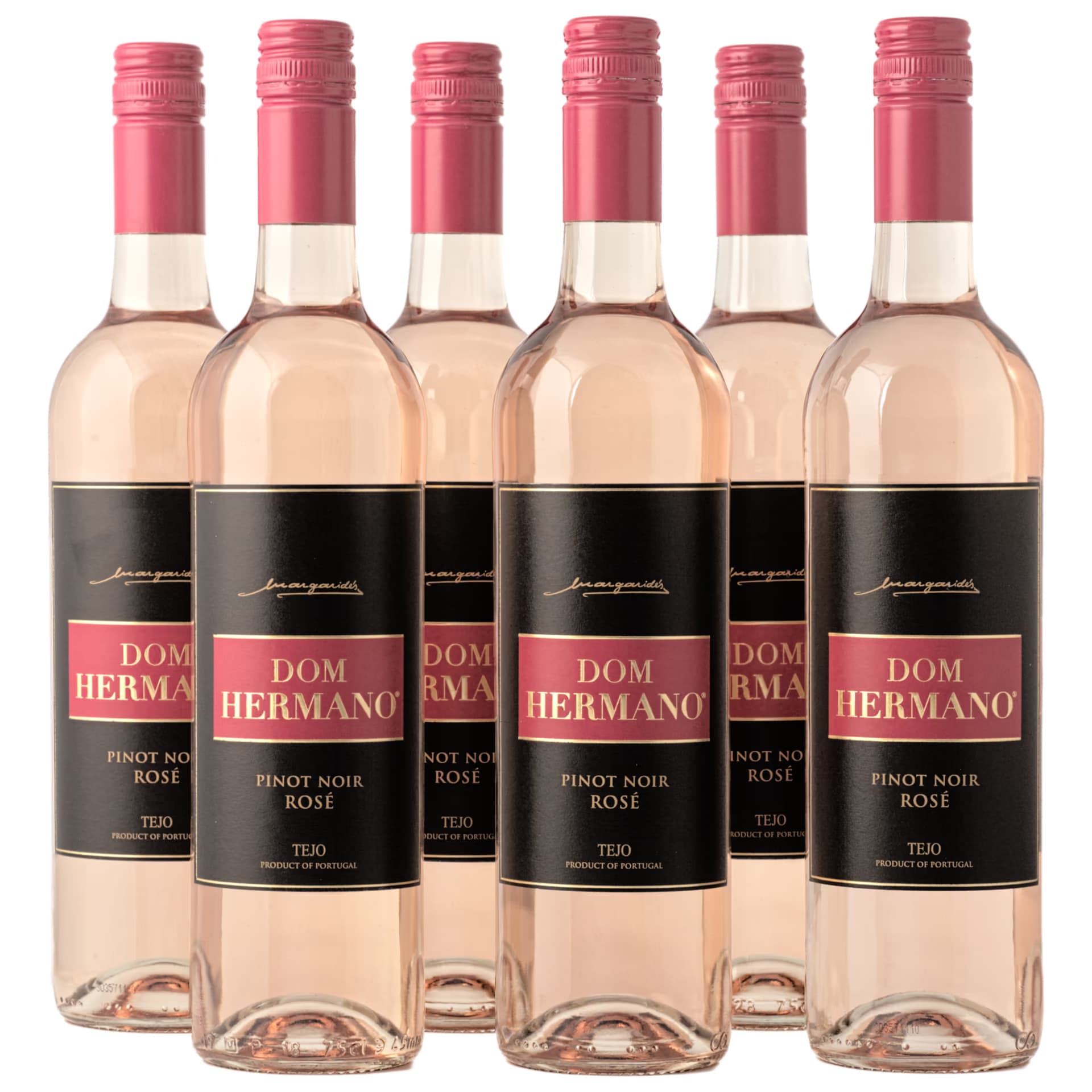 Garrafas de Dom Hermano Pinot Noir Rosé, vinho rosé do Tejo